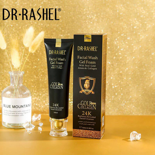 Dr. Rashel Facial wash Gel Foam with Real Gold Atoms & Collagen - 100ml