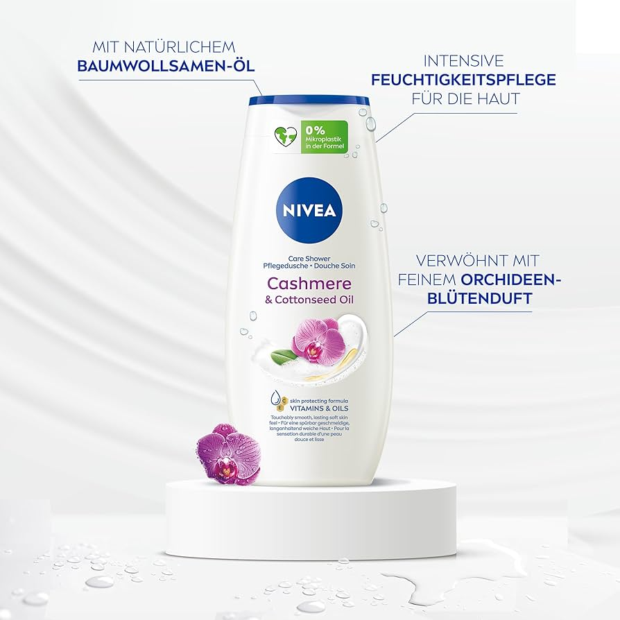 Nivea Shower Cream with Cashmere & Cottonseed Oil - 250ml