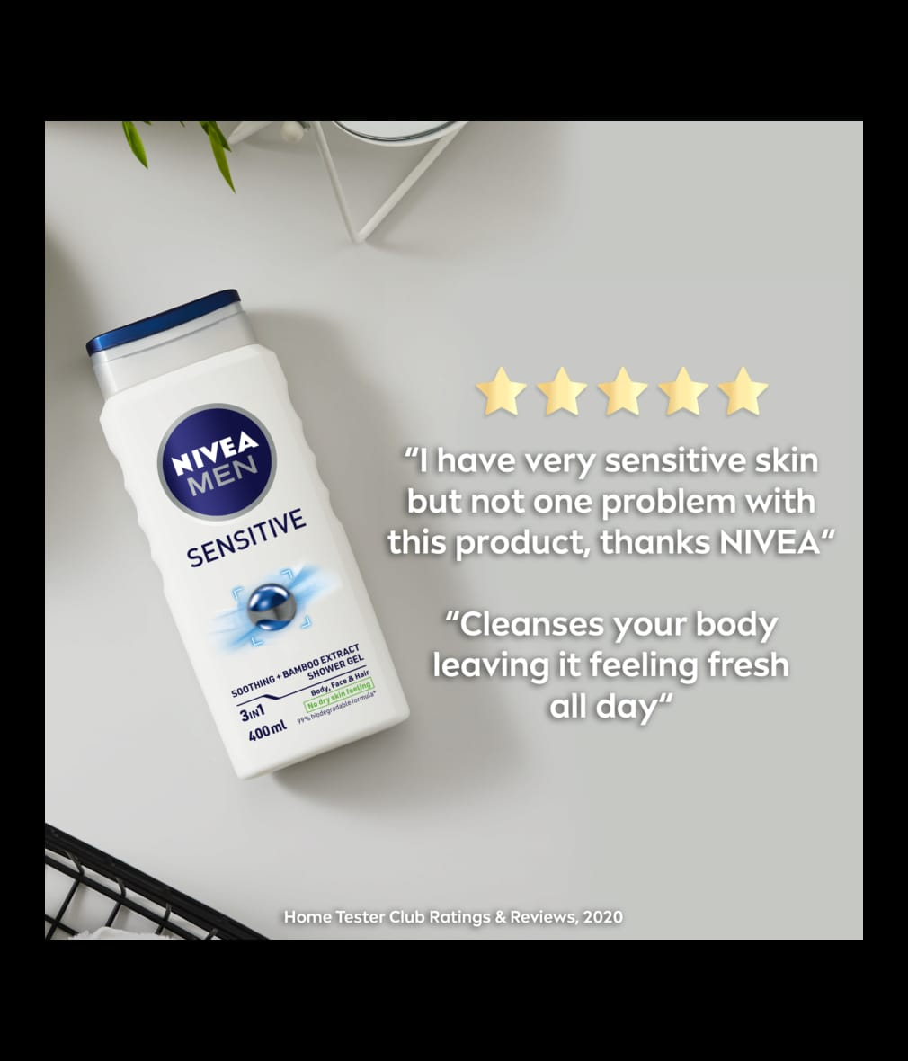 Nivea Men Sensitive Shower Gel with Bamboo Extract