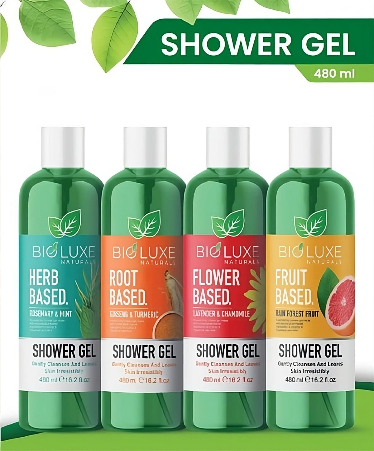 BIO'LUXE Naturals Organics Based Shower Gell - 480ml