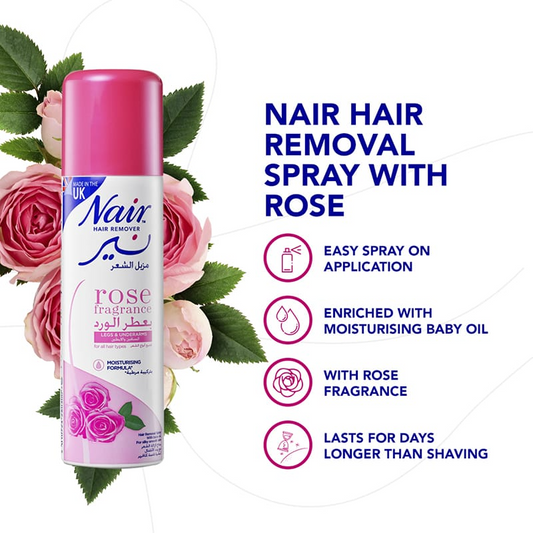 Nair Rose Fragrance Hair Remover Spray - 200ml