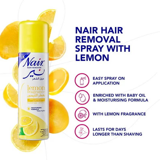 Nair Lemon Fragrance Hair Remover Spray - 200ml