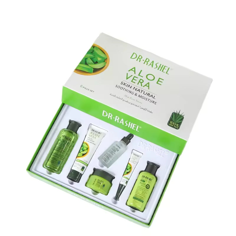 Dr.Rashel Aloe Vera Skin Natural Soothing & Moisture Skin Care Series - Pack of 6 With Box