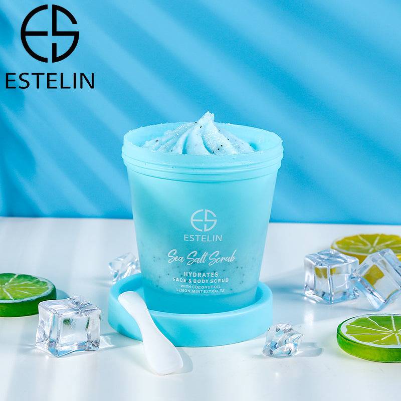 Estelin Sea Salt Scrub Hydrates Face & Body Scrub by Dr.Rashel - 280g
