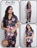 Floral Printed Shirt & Trouser Night Wear