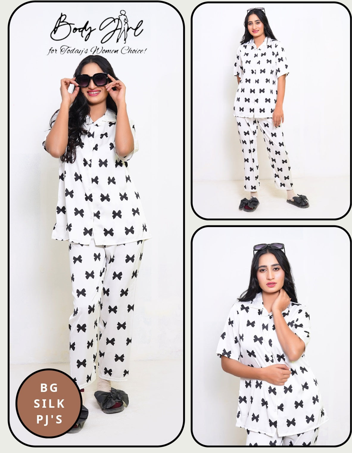 Elegant Black Butterfly Printed 2-Piece Dress on White - Chic & Stylish