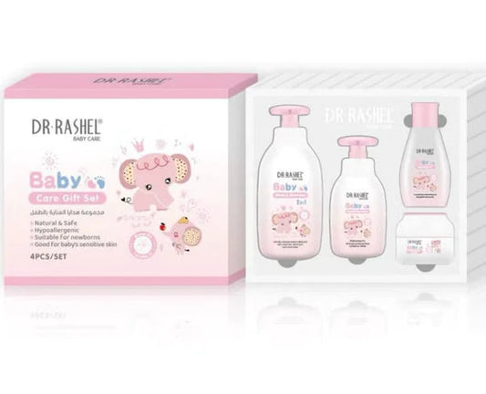 Dr.Rashel Baby care Gift Set For Baby Delicate Skin Pack of 4 - Pink