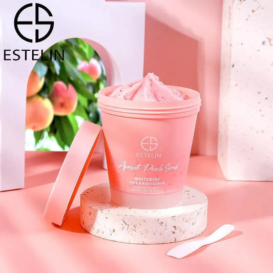 Estelin Whitening Peach Scrub For Face & Body