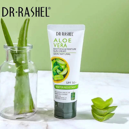 Dr.RASHEL Aloe Vera Water Resistant Soothing Sun Cream SPF 50+ Water Resistant - 60g