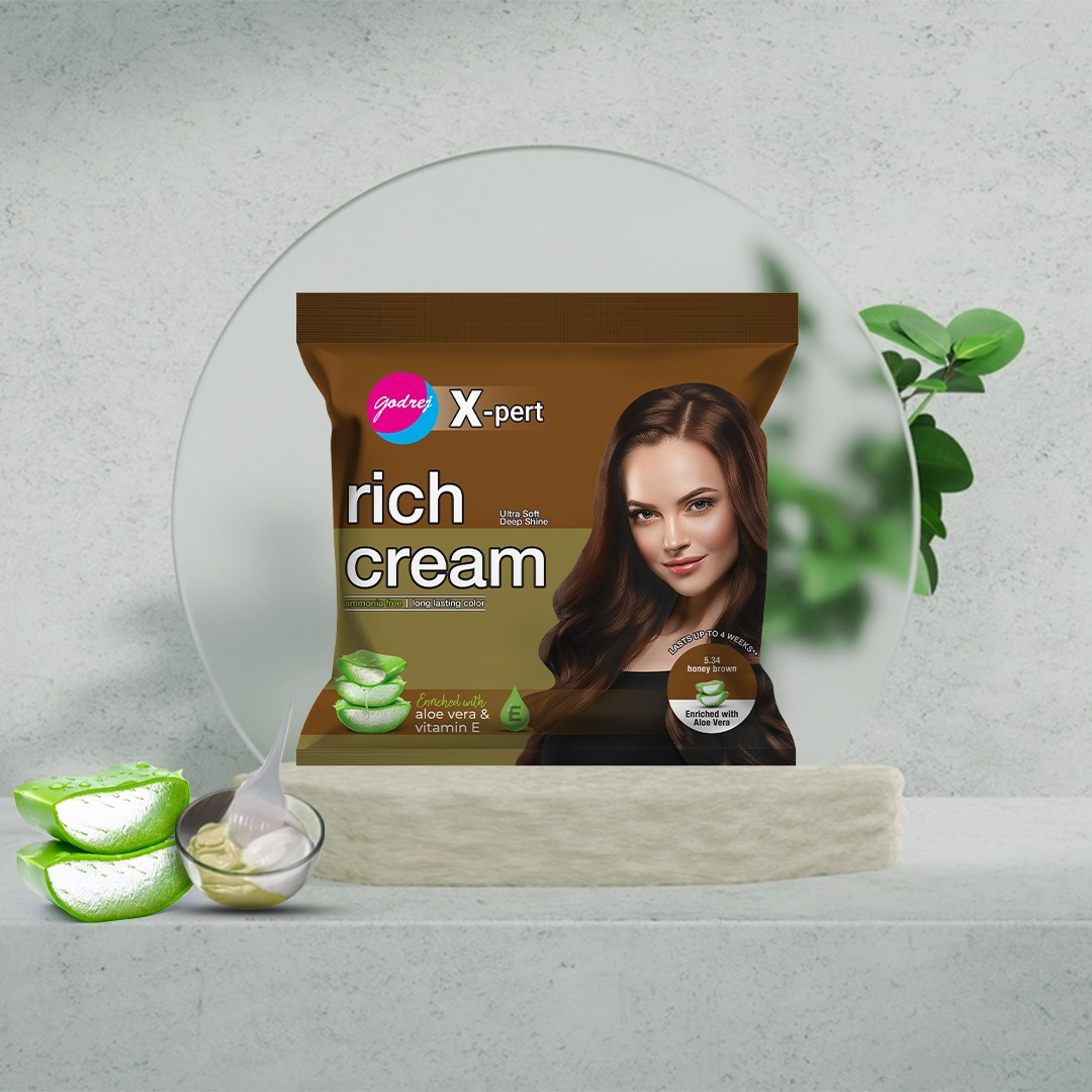 Godrej X-Pert Rich Cream Enriched with Aloe-Vera & Vitamin-E