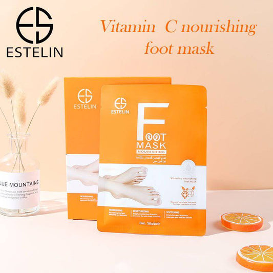 ESTELIN Vitamin C Nourishing Foot Mask Daily Moisturizing Foot Care - 2pairs