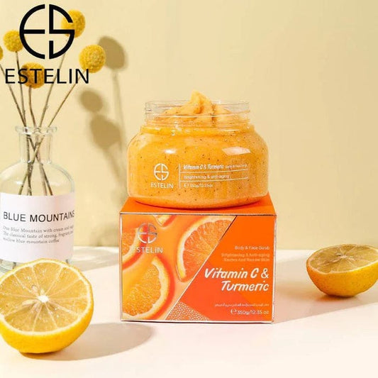 Estelin Vitamin C And Turmeric Face & Body Scrub – 250g