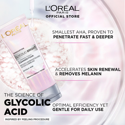 Loreal Paris Glycolic Bright Glowing Daily Face Wash - 100ml