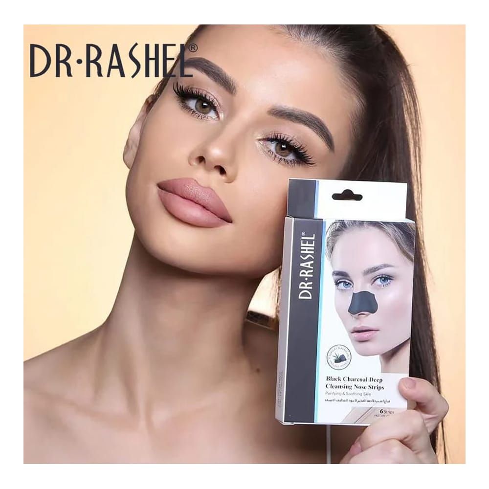 Dr.Rashel Black Charcoal Deep Cleansing Nose Strips, 6-Pack