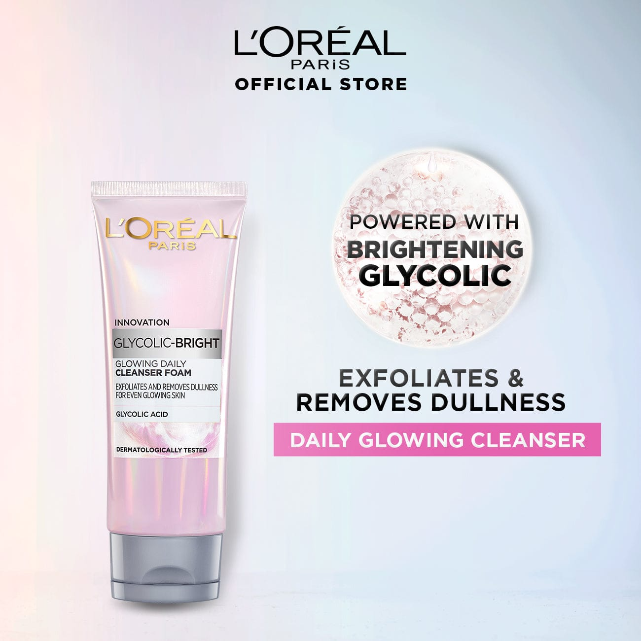 Loreal Paris Glycolic Bright Glowing Daily Face Wash - 100ml