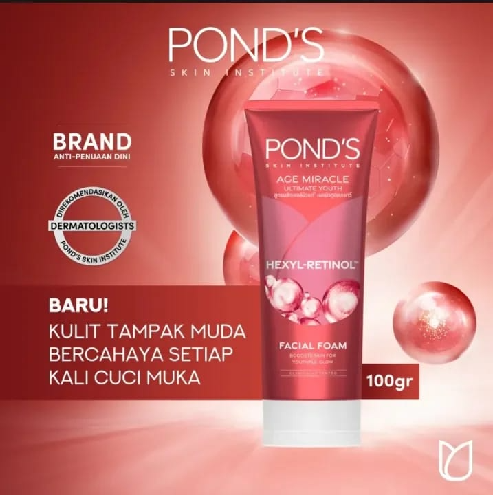 Pond's Age Miracle Hexyl-Retinol Facial Foam - 100ml