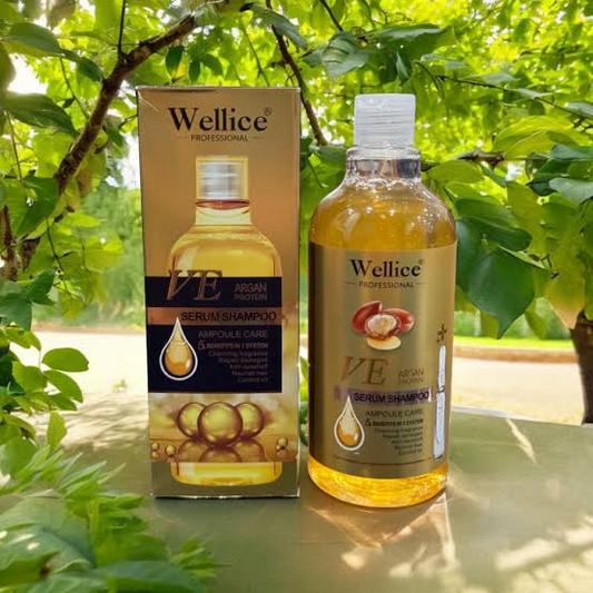 Wellice Professional VE Argan Protein Ampoule Care Serum Shampoo - 500ml