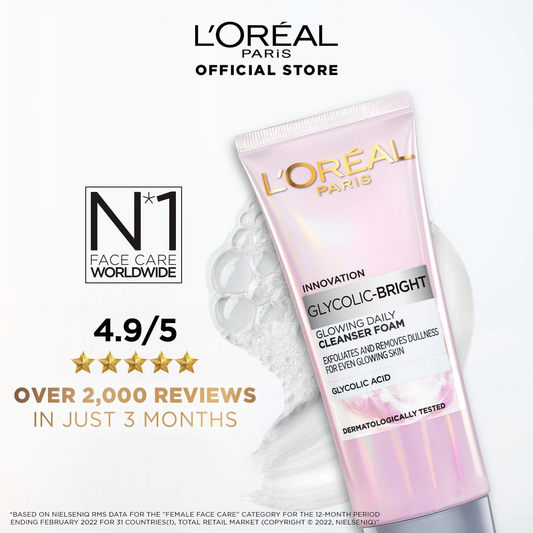 Loreal Paris Glycolic Bright Glowing Daily Face Wash - 100ml