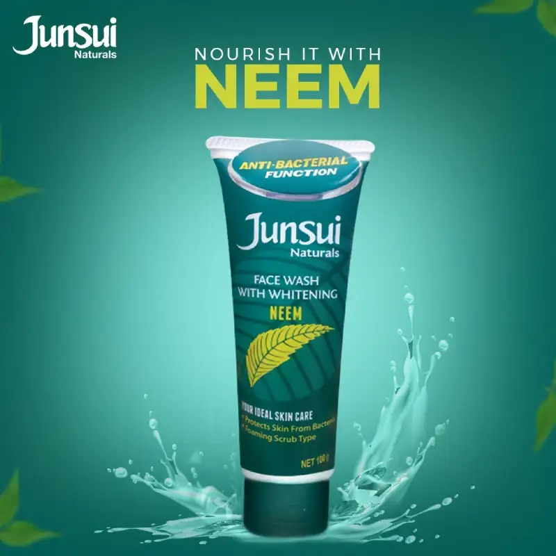 Junsui Naturals Neem Face Wash With Whitening - 100g
