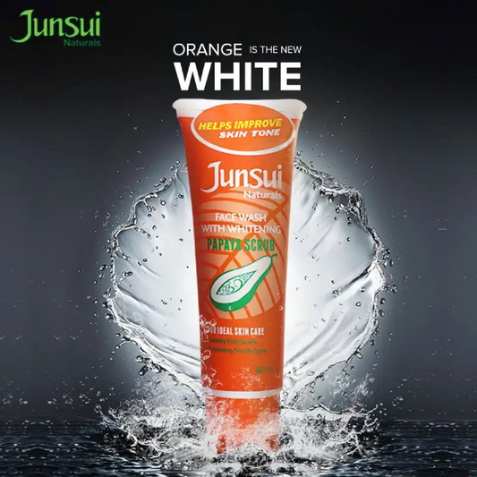 Junsui Naturals Papaya Scrub Face Wash With Whitening - 100g