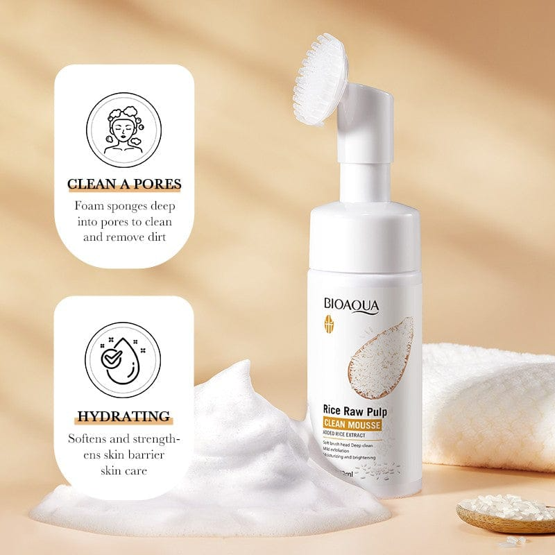 Bioaqua Rice Raw Pulp Clean Mousse - 120ml