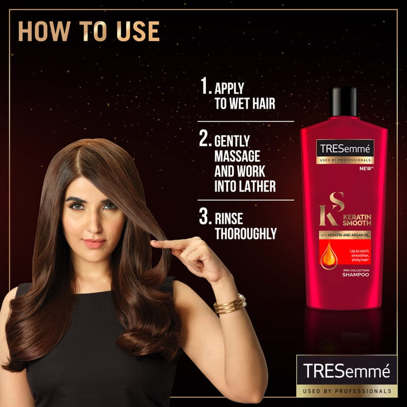 Tres'emme Shampoo Keratin Smooth & Straight - 170ml
