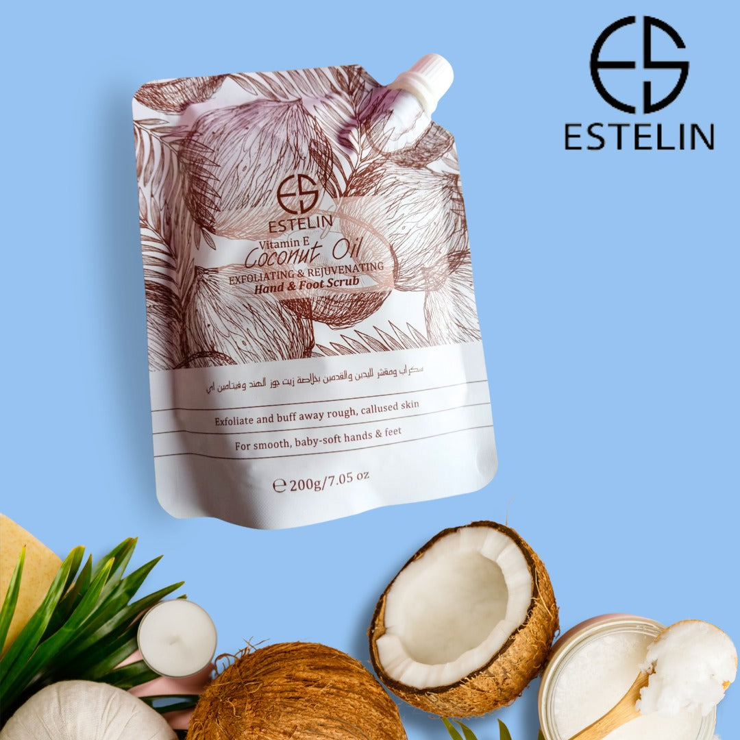 Estelin Body Vitamin E Coconut Oil Body Cleaning 4 Piece Set