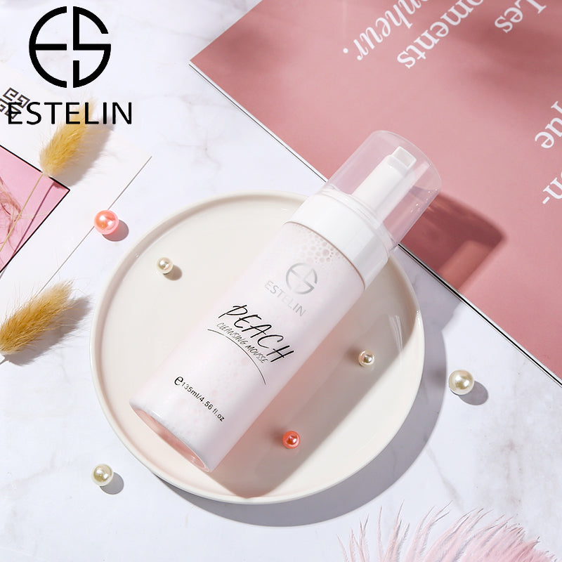ESTELIN Face Wash Peach Cleansing Mousse Makeup Remover