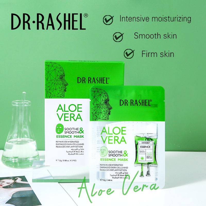 Dr.Rashel Aloe Vera Soothe & Smooth Essence Mask 5pcs