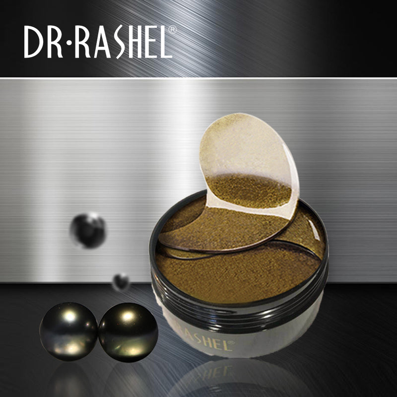 DR RASHEL Skin Care 24k Gold Black Pearl Hydrogel Eye Mask 60pcs Brightening Lightening Moisturizing Eye Mask