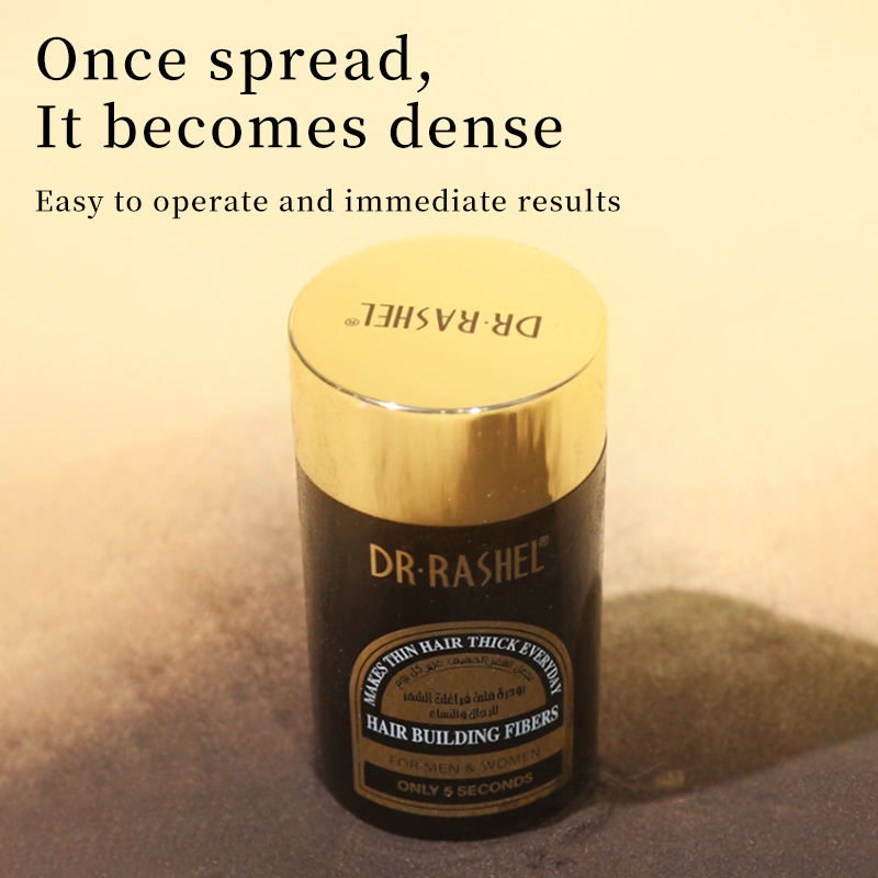 Dr Rashel Only 5 Seconds Hair Building Fibers For Men And Women Dark Brown 22g