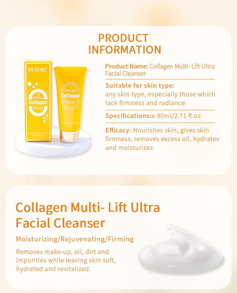 DR RASHEL Collagen Multi-Lift Ultra Essence Facial Cleanser 80ml Face Wash