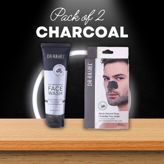 Dr.Rashel Black Charcoal Deep Cleansing Nose Strips For Men - 6pcs