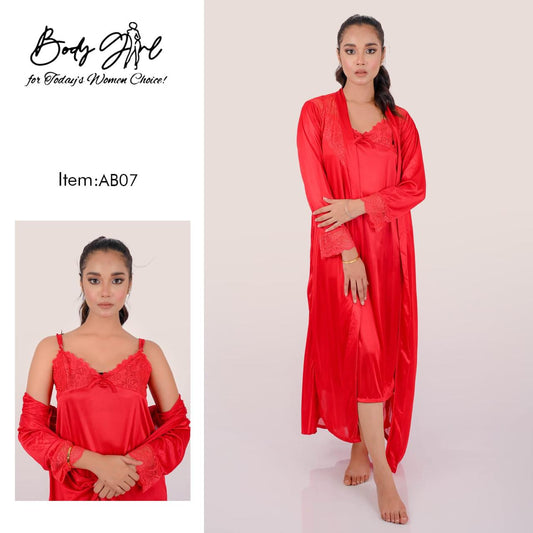 Silk Red Nighty