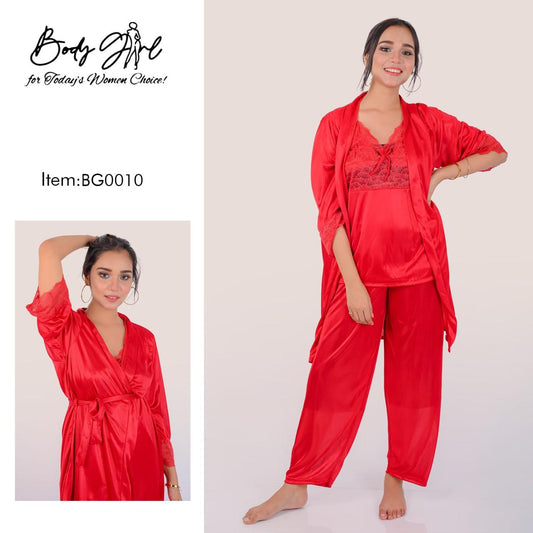 Silk Red Nighty