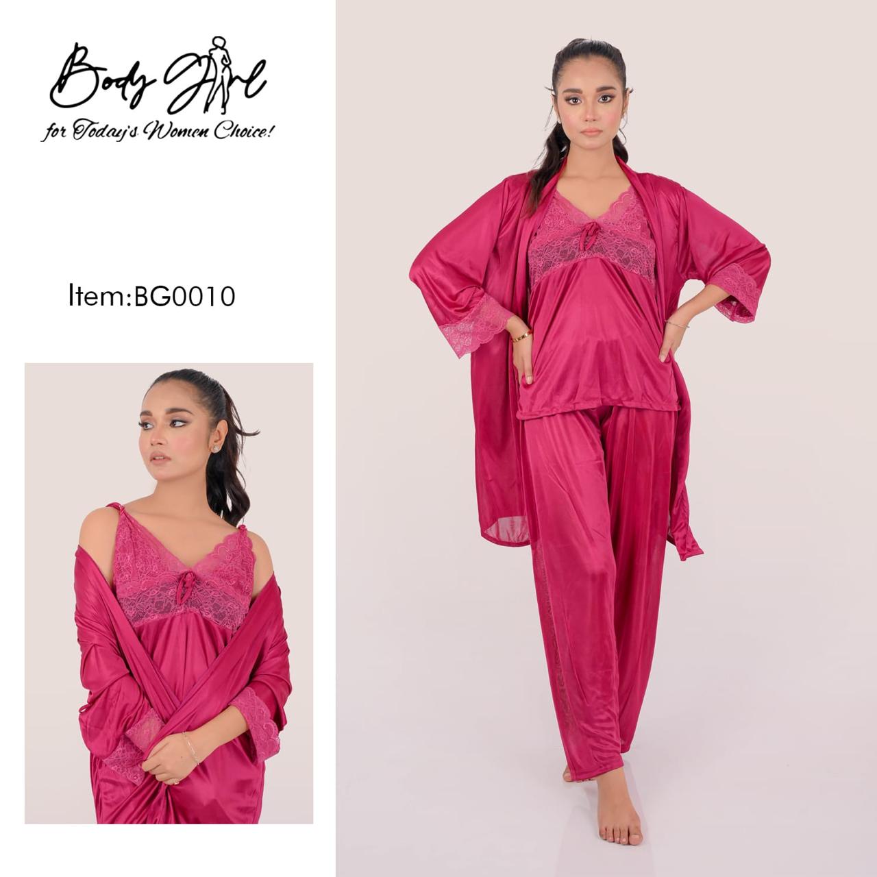 Shocking Pink Silk Nighty