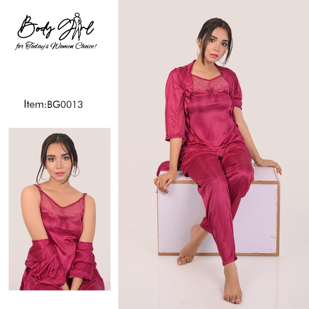 Shocking Pink Silk Nighty