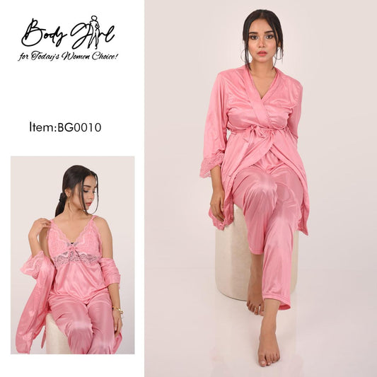 Baby Pink Silk Nighty