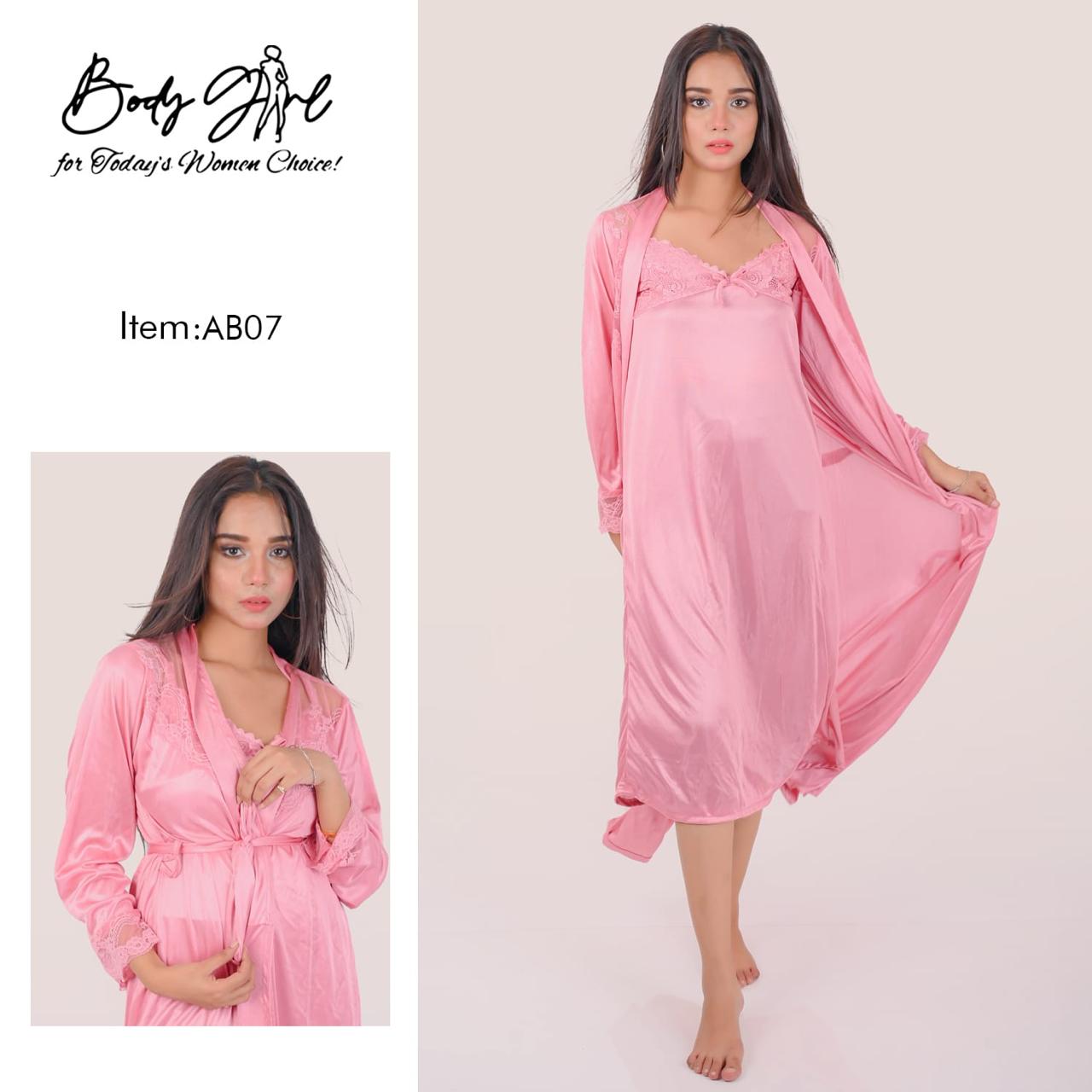 Pink Silk Nighty