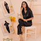2 Pieces Bridal Silk Night Sleeping Suit For Girls & Women