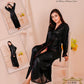 Black 1-Pieces Long Gown Nightwear For Girls