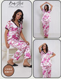 Floral Printed Shirt & Trouser Night Wear For Girls & Women