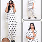 Elegant Black Butterfly Printed 2-Piece Dress on White - Chic & Stylish