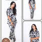 Stylish 2-Piece Half Sleeves Set – Black & White Design