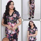 Floral Printed Shirt & Trouser Night Wear For Girls & Women