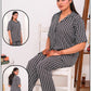 Striped Black Shirt & Trouser Night Wear For Girls & Women