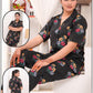 Floral Printed Shirt & Trouser Night Wear For Girls & Women