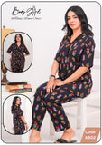 Floral Printed Shirt & Trouser Night Wear For Girls & Women