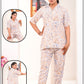 Floral Printed Shirt & Trouser Night Wear For Girls & Women