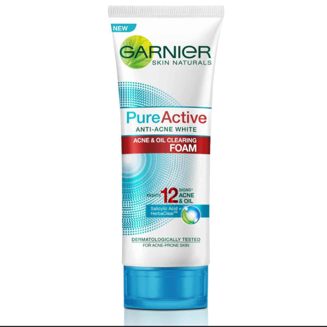 Garnier Pure Active Anti-Acne & Oil Clearing White Foam - 100ml